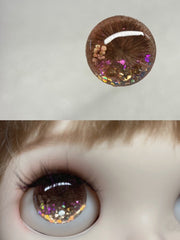 Handmade Blythe Eyechips, Brown Tone, Purple