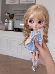 Evelyn Custom Blythe OOAK - Blue Sweet Doll - ToastDoll