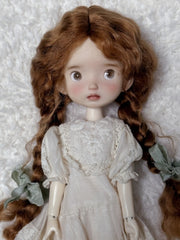 Brown Low Twin Braids Handmade 1/6 BJD Wig | ToastDoll