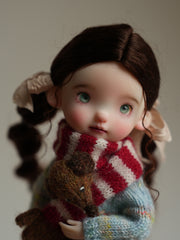 Brown Low Bubble Braids Handmade 1/6 BJD Wig Detail | ToastDoll