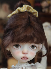 Jelly Brown High Bun Handmade 1/6 BJD Wig | ToastDoll
