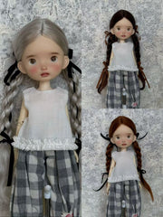 Middle Part Twin Braids BJD Wig | ToastDoll