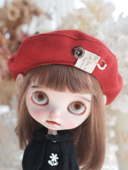 Handmade Blythe/BJD Hat, Red Beret