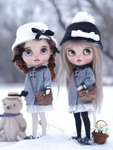 Handmade Outfit for Blythe/ Ob24/ Ob22/ Pullip, Winter Overcoat Clothes Set