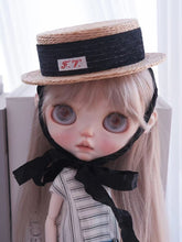 Handmade Blythe/BJD Hat, Ribbon Tie Flat Hat