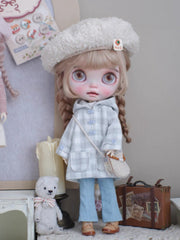 Plaid Overcoat Jeans Blythe Outfit | ToastDoll