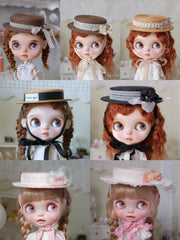 Sweet Boater Blythe Hat - Handmade Doll Accessory - ToastDoll