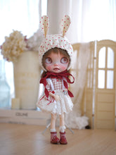 Red White Bunny Blythe 1/6 BJD Set - Handmade Doll Clothes - ToastDoll