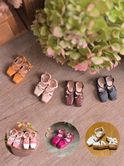 Handmade Shoes for Blythe/ Ob24/ Ob22, Square-Toe Leather Summer Shoes