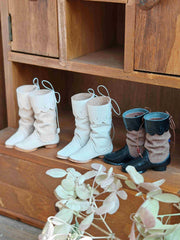 Handmade Shoes for Blythe/Obitsu,Lace Leather High Boots