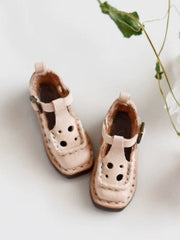 Cheese Hollow Leather Blythe Flats - Handmade Doll Shoes - ToastDoll