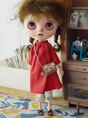 Cross Strap Blythe OB11 Sandals - Handmade Doll Shoes - ToastDoll