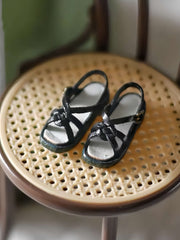 Retro Leather Blythe OB11 Sandals - Handmade Doll Shoes - ToastDoll