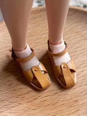 Soft Cozy Blythe Sandals - Handmade Doll Shoes - ToastDoll