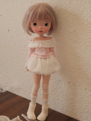 Off-Shoulder Pastel Blythe BJD Outfit On Doll Display | ToastDoll