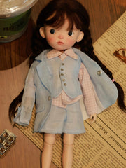 Blue Pastel Suit Blythe 1/6 BJD Outfit Half Body Shot | ToastDoll