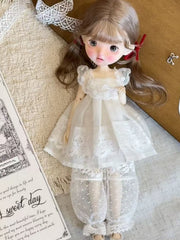 White Lace Mesh Blythe 1/6 BJD Outfit | ToastDoll
