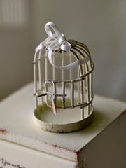 Handmade Dollhouse Miniature Furniture, Birdcage