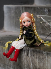 Cute Colorful Blythe Red Rain Boots On Doll Display | ToastDoll