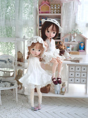 Sweet White Blythe BJD Outfit - Handmade Doll Clothes - ToastDoll