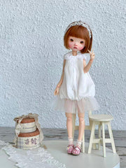 Cozy White 1/6 BJD Outfit - Handmade Doll Clothes - ToastDoll
