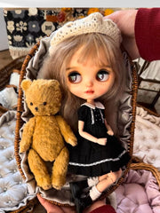 Handmade Doll Display Tray, Rattan Wicker