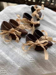 Handmade Shoes for Blythe, Ribbon Bow Leather Flats