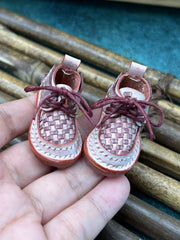 Handmade Shoes for Blythe/Obitsu, Woven Pattern Leather Shoes