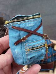 Denim Backpack Handmade Blythe 1/6 BJD Bags Detail | ToastDoll