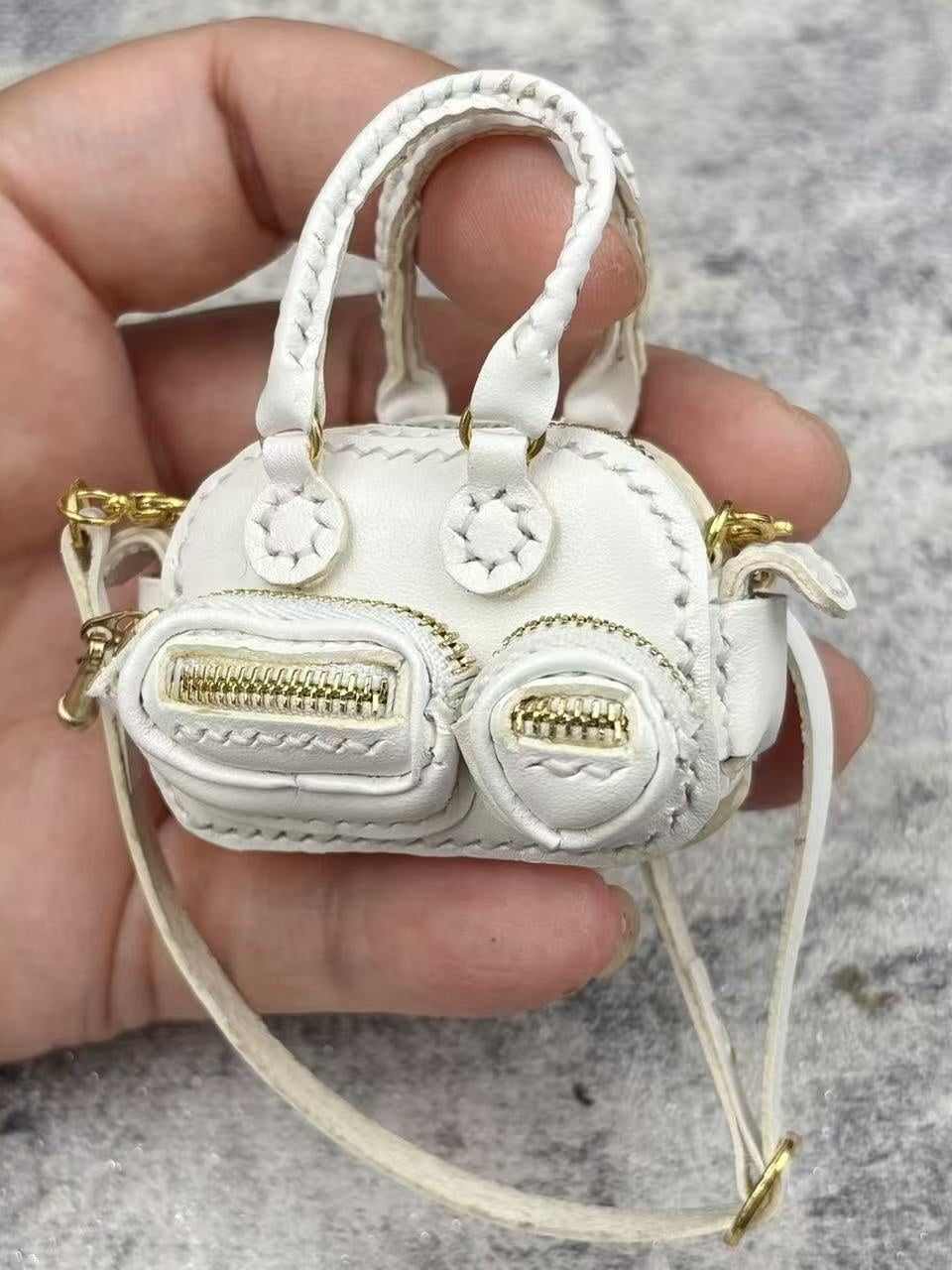 Multi-Zipper Blythe White Bag | ToastDoll