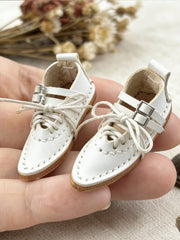 Leather Pointed Toe Blythe White Moccasins | ToastDoll