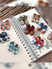 Multi Patchwork Leather Blythe Flats - Handmade Doll Shoes - ToastDoll