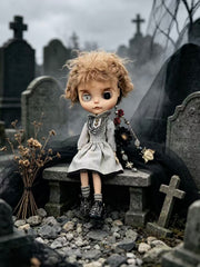 Halloween Spiderweb Blythe OB11 Flats - Handmade Doll Shoes - ToastDoll