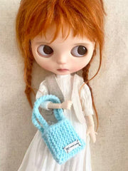Pastel Crochet Blythe Blue Bag | ToastDoll