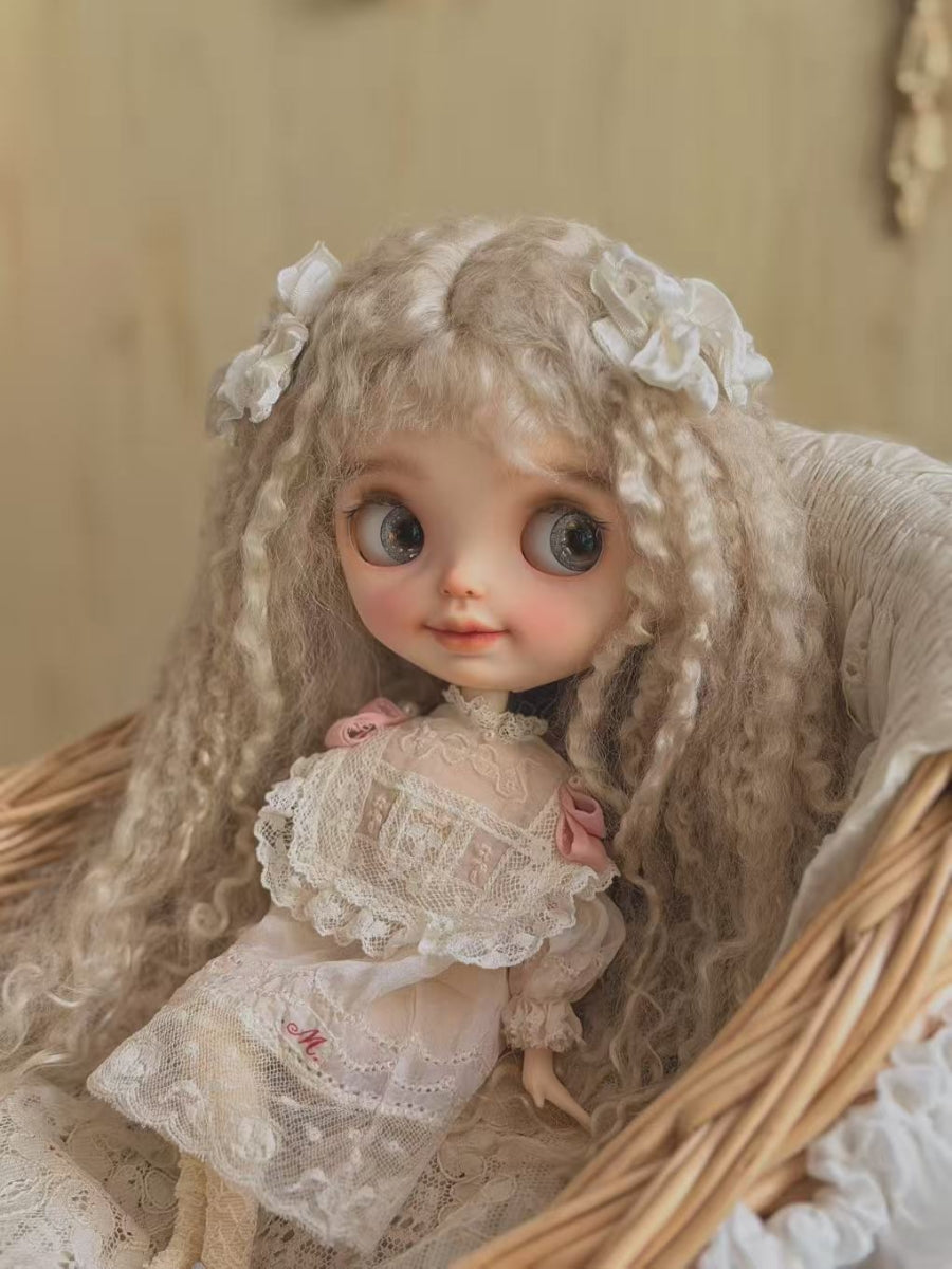 Pink Ribbon Silk Blythe BJD Dress | ToastDoll