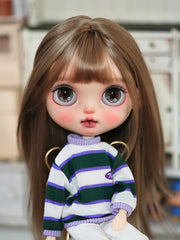 Mocha Silky Hair Handmade Blythe Wig | ToastDoll