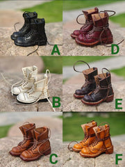 Lace-up Leather Blythe Boots - Handmade Doll Shoes - ToastDoll