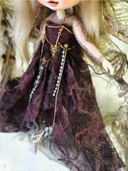 Handmade Outfit for Blythe/Obitsu/Pullip, Butterfly Wings Dress Set