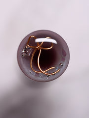 Handmade Blythe Eyechips, Reddish Brown Tone, Bow