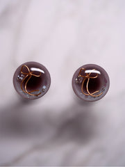 Handmade Blythe Eyechips, Reddish Brown Tone, Bow