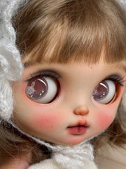 Pink Bunny Blythe Eyechips - Handmade Doll Eyes - ToastDoll