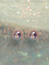 Purple Pink Bear Blythe Eyechips - Handmade Doll Eyes - ToastDoll