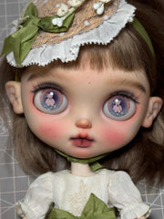Purple Pink Bear Blythe Eyechips - Handmade Doll Eyes - ToastDoll