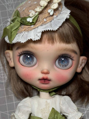 Blue Crystal Blythe Eyechips - Handmade Doll Eyes - ToastDoll