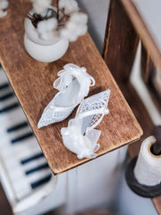 Pearl Bowknot Lace Blythe High Heel Back View | ToastDoll
