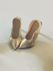 Shiny Metallic Chic Blythe High Heels - Handmade Doll Shoes - ToastDoll