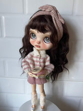 Handmade Outfit for Blythe/Pullip, Autumn Blue Striped Sweater Set