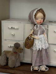 Rustic Pastoral Blythe BJD floral Dress Set On Doll Display | ToastDoll