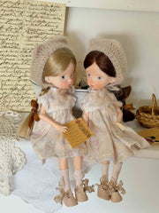 Floral Bear Hat Blythe 1/6 BJD Dress Set Sitting Pose | ToastDoll