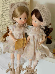 Floral Bear Hat Blythe 1/6 BJD Dress Set Front View | ToastDoll